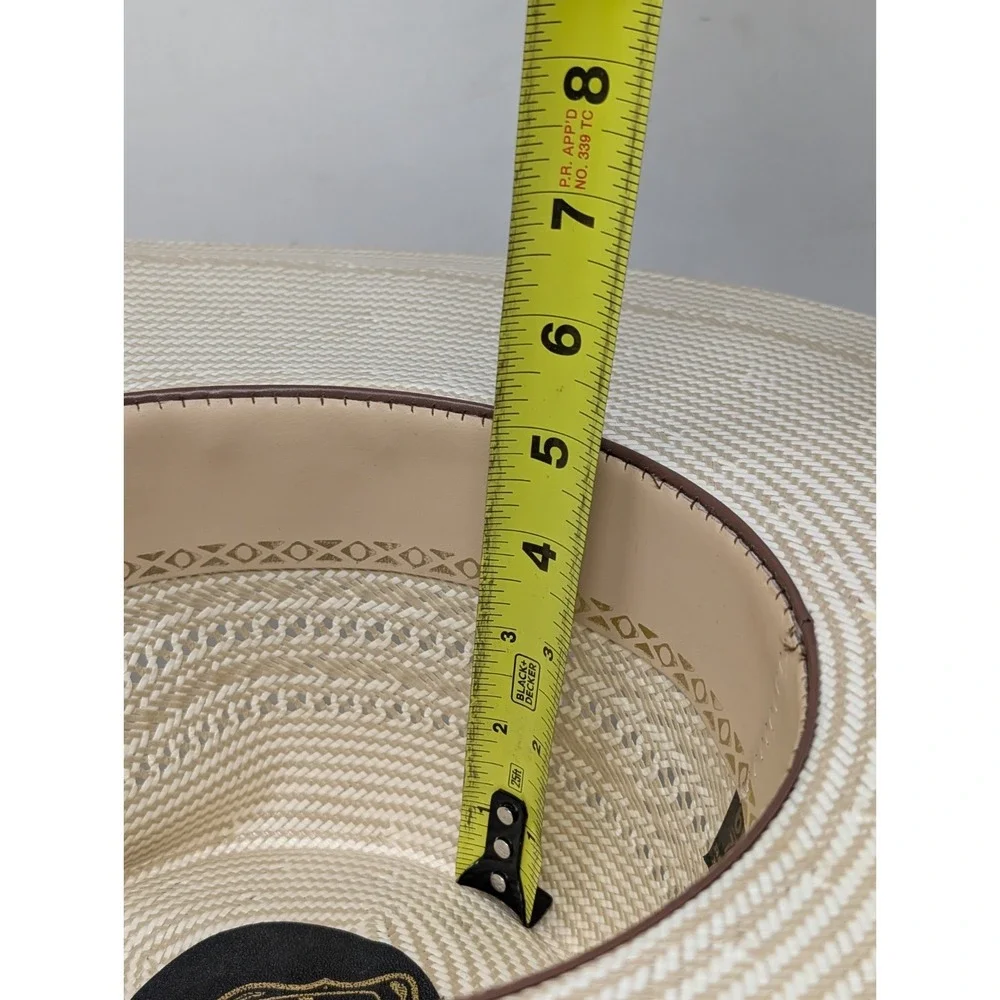 Rodeo King 25X Straw Cowboy Hat Extra Wide Brim Sun Size 7 1/2 Mexico‎ Vintage